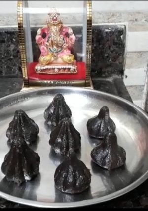 A picture of Mava chocolate modak.