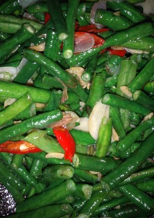 Foto resep Oseng kacang panjang udang rebon