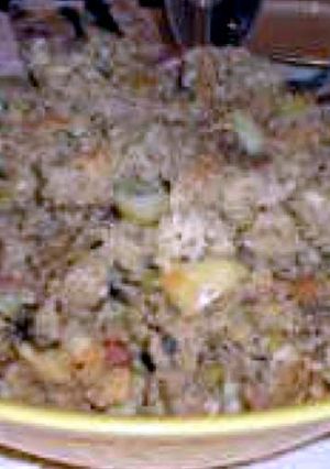 A picture of Mom's Stuffing.