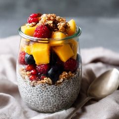 A picture of Mango Chia Seed Pudding Jar****.