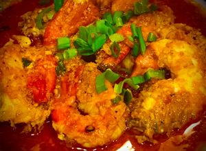 Hình của món Tôm càng kho nước dừa.