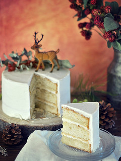 Una foto de Receta de pastel blanco