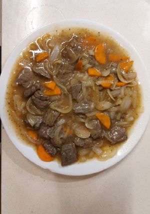 Hình của món Thịt Bò Sốt Tiêu Đen.