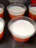184. Puding Strawberry Coklat Putih