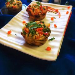 A picture of Cheesy Fettuccine muffin.