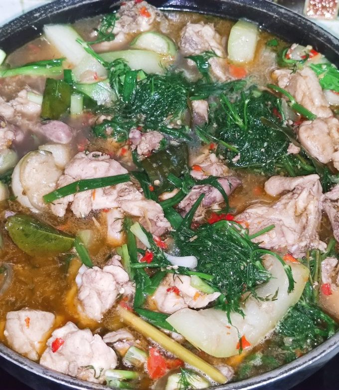 รูปของ แกงอ่อมไก่ใส่ฟักใส่ผักชีลาว