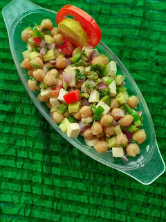 A picture of Chickpeas-Paneer Salad.