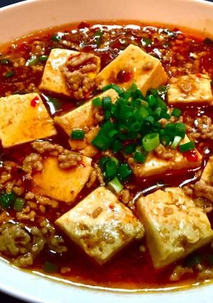 A picture of Authentic Sichuan-Style Mapo Tofu at Home.