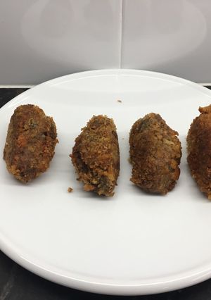 Una foto de Croquetas de ceps (setas) con avena (SIN SAL)
