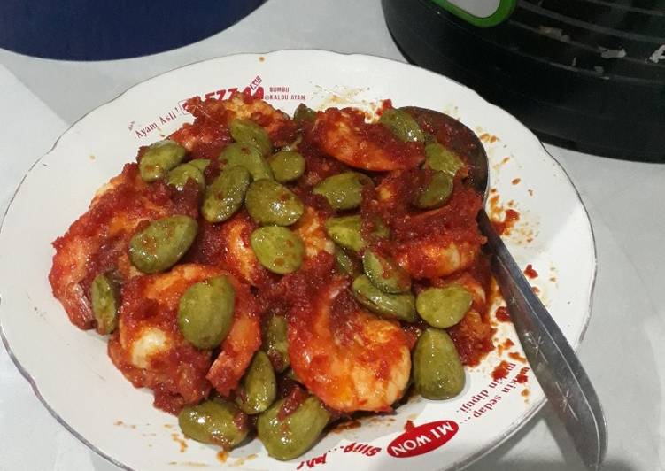 Cara Gampang Membuat Sambal lado udang pete yang Bisa Manjain Lidah