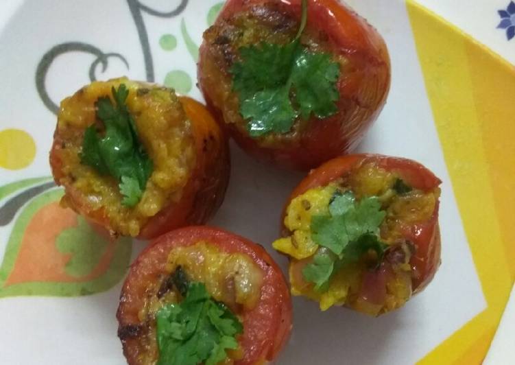 Simple Way to Prepare Perfect Stuffed Tomato