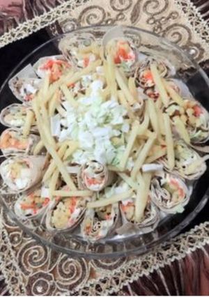 صورة لوصفة سندويش البطاطا بسلطة الملفوف والمايونيز