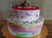 Una foto de pastel con stevia de coco