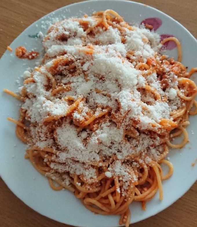 Foto principal de Pasta a la boloñesa con champiñones