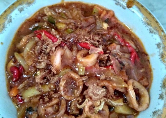 Resep Cumi Asam Manis oleh vivin calista - Cookpad
