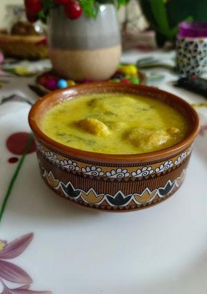 A picture of Palak Meethi Kadhi.