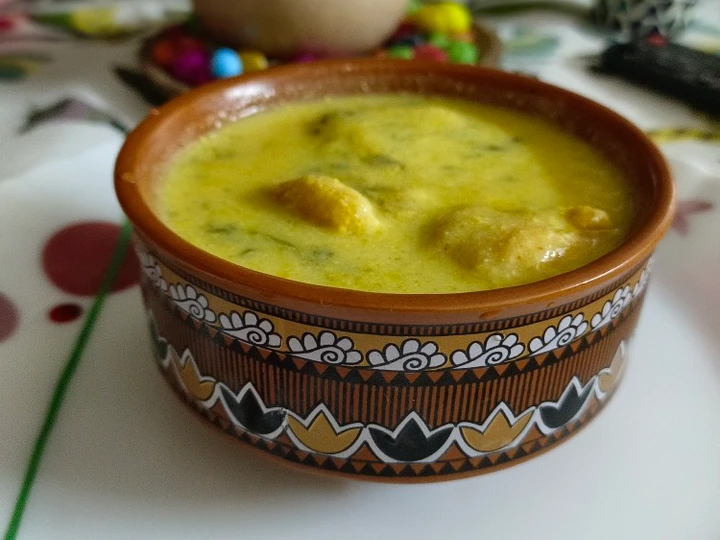 Recipe Palak Meethi Kadhi which Delicious