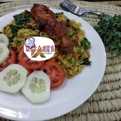 A picture of Kale fried rice.