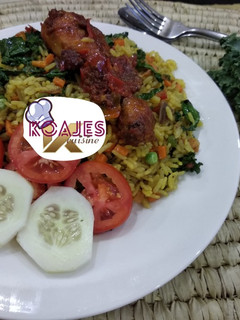 A picture of Kale fried rice.