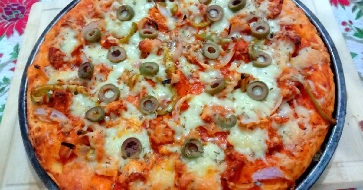 Chicken fajita pizza Recipe by Sumera Khan Cookpad
