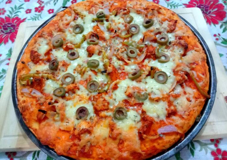 How to Prepare Super Quick Homemade Chicken fajita pizza