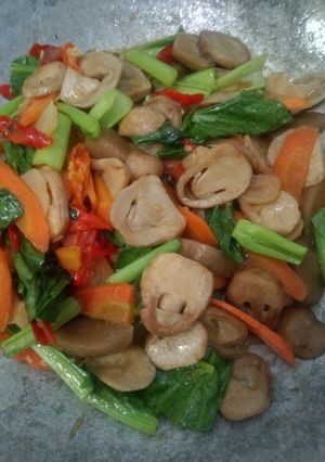 Foto resep Tumis jamur merang campur sayur 🍄🥕🌶