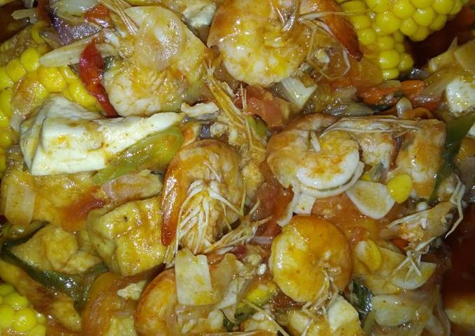 Resep Udang &amp; Jagung Asam Pedas Manis Anti Gagal