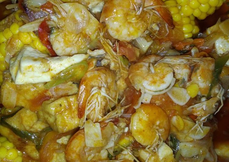 Resep Udang &amp; Jagung Asam Pedas Manis Anti Gagal