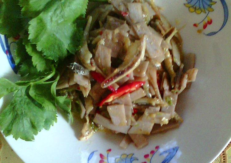 Cara Gampang memasak Tumis kulit singkong teri, Menggugah Selera