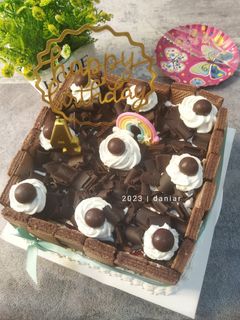 Foto resep Kue Ultah Simple (Blackforest Base Cake)