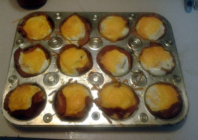 Bacon and egg cupcakes