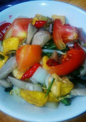 Foto resep Capcay otak-otak saus tiram