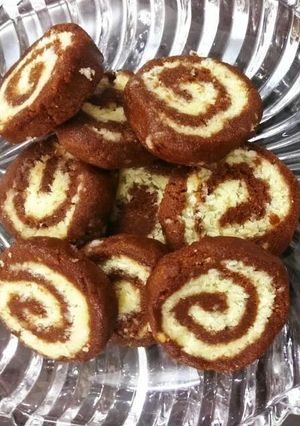A picture of Parle G swiss roll.