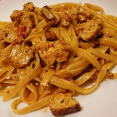 A picture of Cajun Chicken Fettuccine Alfredo.