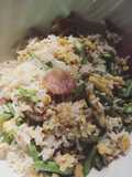 ข้าวผัดกุนเชียง ข้าวผัดถั่วฝักยาว