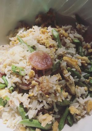 รูปของ ข้าวผัดกุนเชียง ข้าวผัดถั่วฝักยาว