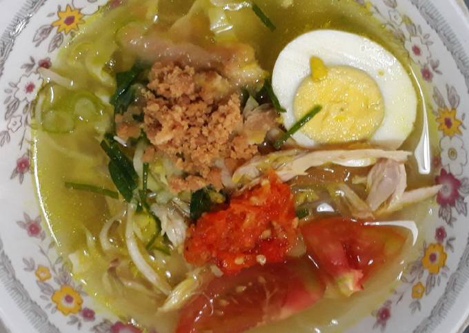 Soto ayam lamongan + koya