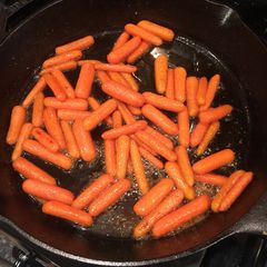 A picture of Honey Brown Sugar Glazed Carrots.