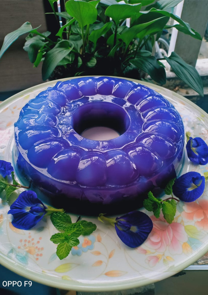 Foto resep Puding Bunga Telang Nata de Coco