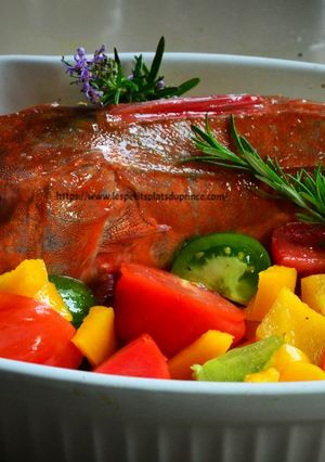 Une photo de Rouget grondin au vin blanc