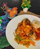 Chicken steaks with spicy mexican sauce