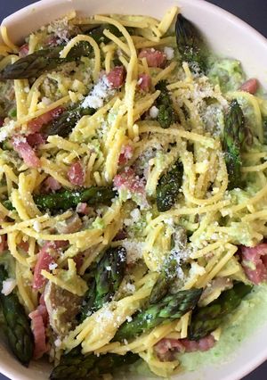 Une photo de Spaghettis aux asperges