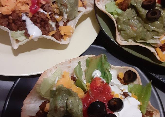 Homemade taco Salads