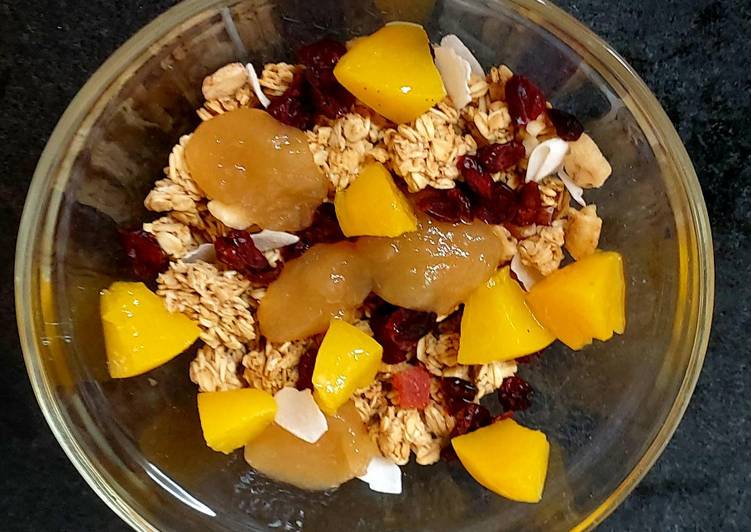 How to Prepare Homemade My fruity Granola Breakfast🤩#Breakfast#Eattherainbow