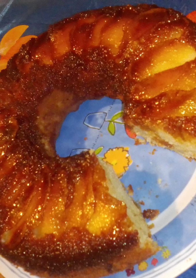 Una foto de Tarta de manzana invertida🍎más fácil, imposible!!!