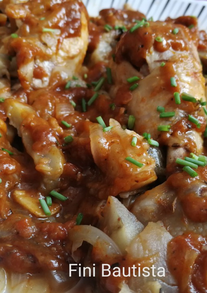 Una foto de Pollo con berenjena