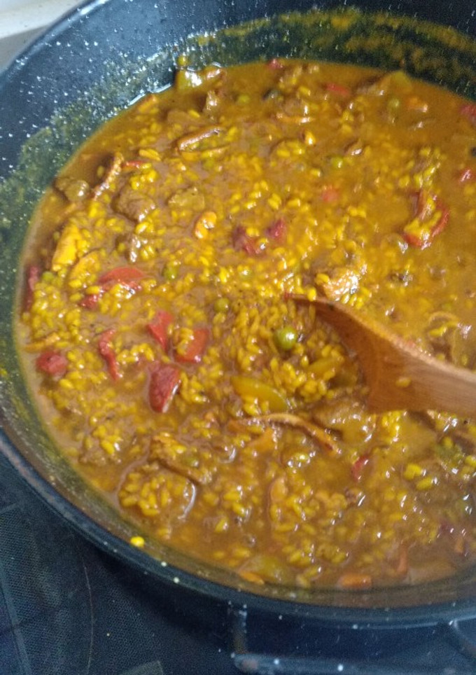 Una foto de Arroz con pota negra #nuriceta