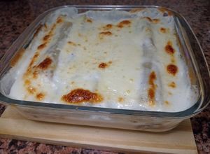 Una foto de Pencas de acelga con salsa blanca