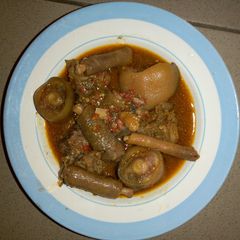 Cow tail peppersoup A picture of Cow tail peppersoup.