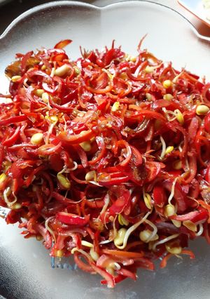 Foto resep Oseng kulit melinjo dan kecambah